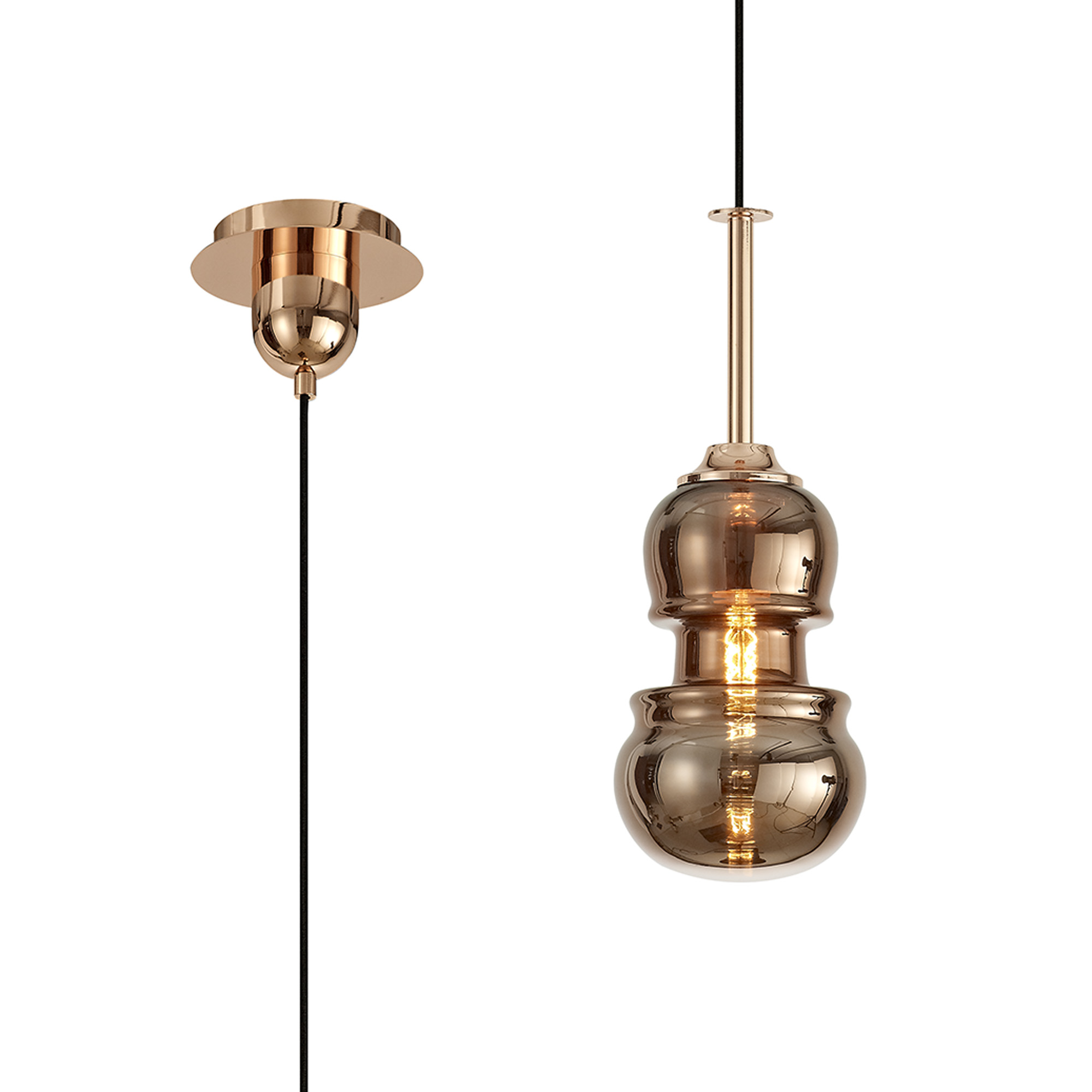 M6698  Sonata Pendant 15cm Round 1 Light Copper